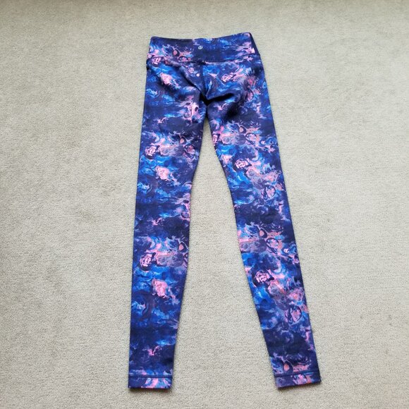 Lululemon Wunder Under Full-On Luon Size 4, Moody Mirage Bark Berry Deep Navy - Picture 5 of 10